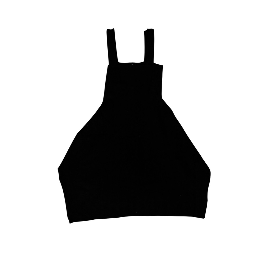 Elisa C-Rossow Black Asymmetrical Cocoon Pinafore Dress XS Made in Canada